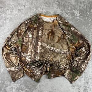 Outdoor Real Tree Camo Gorpcore Long Sleeve Casual Shirt Sz Mens XL